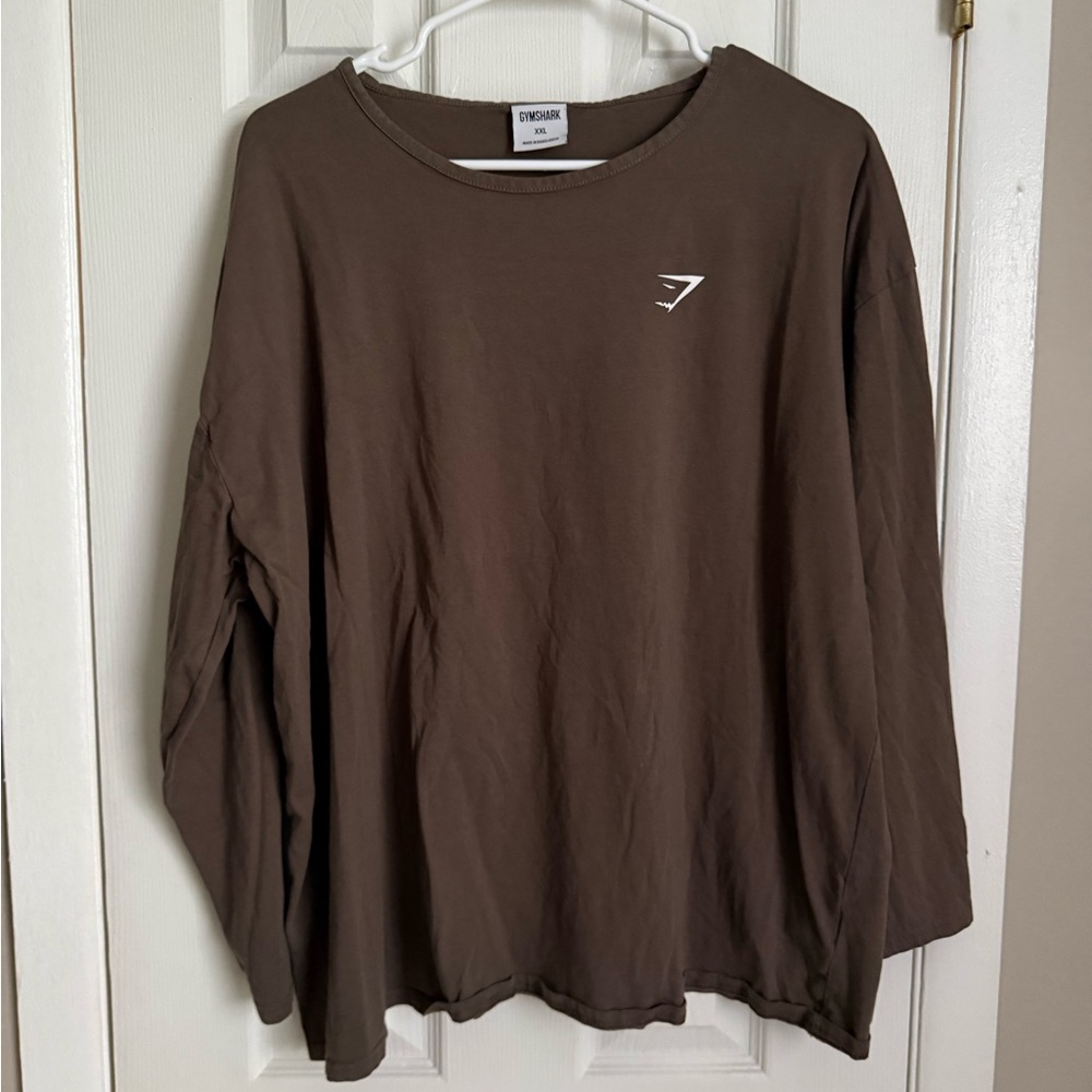 Gymshark Chocolate Brown Long Sleeve Top
